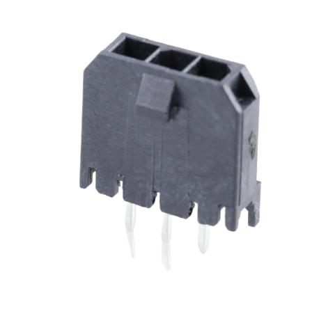 Molex 43650 Series Vertical Through Hole PCB Header, 3 Contact(s), 3 mm Pitch, 1 Row, Shrouded