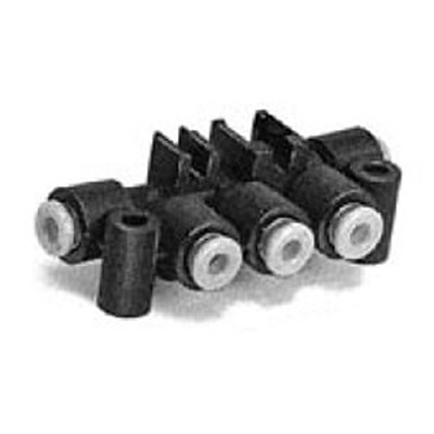 SMC KM 2 Outlet Pneumatic Manifold Fitting Push In 3 mm Push In 3 mm