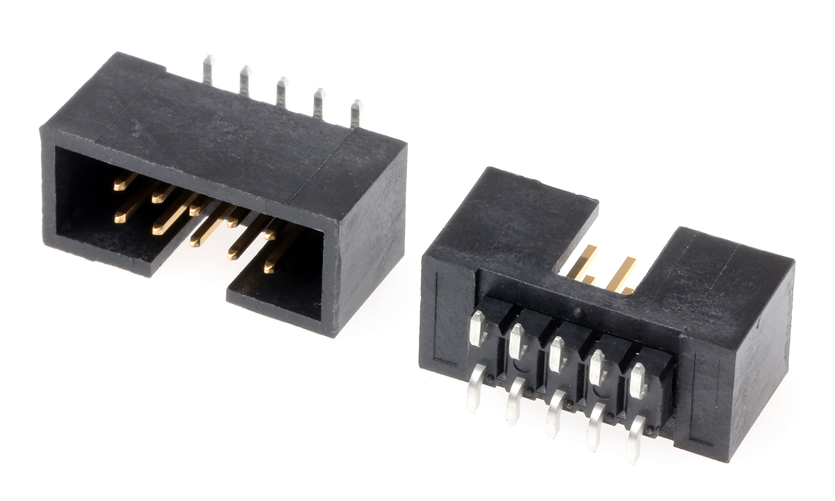 Amphenol Communications Solutions Quickie Series Straight Surface PCB Header, 10 Contact(s), 2.54 mm Pitch, 2 Row,