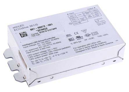 eldoLED LED Driver, 55V Output, 30W Output, 150 → 1400mA Output, Constant Current Dimmable