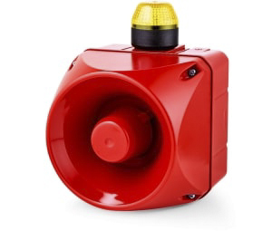 AUER Signal ACM Series Yellow Sounder Beacon, 230 → 240 V ac, IP65, Surface Mount, 113 at 1 Metre