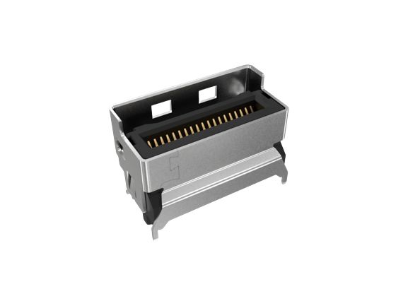 Amphenol Communications Solutions Vertical Edge Connector, 74-Contacts, 0.6mm Pitch