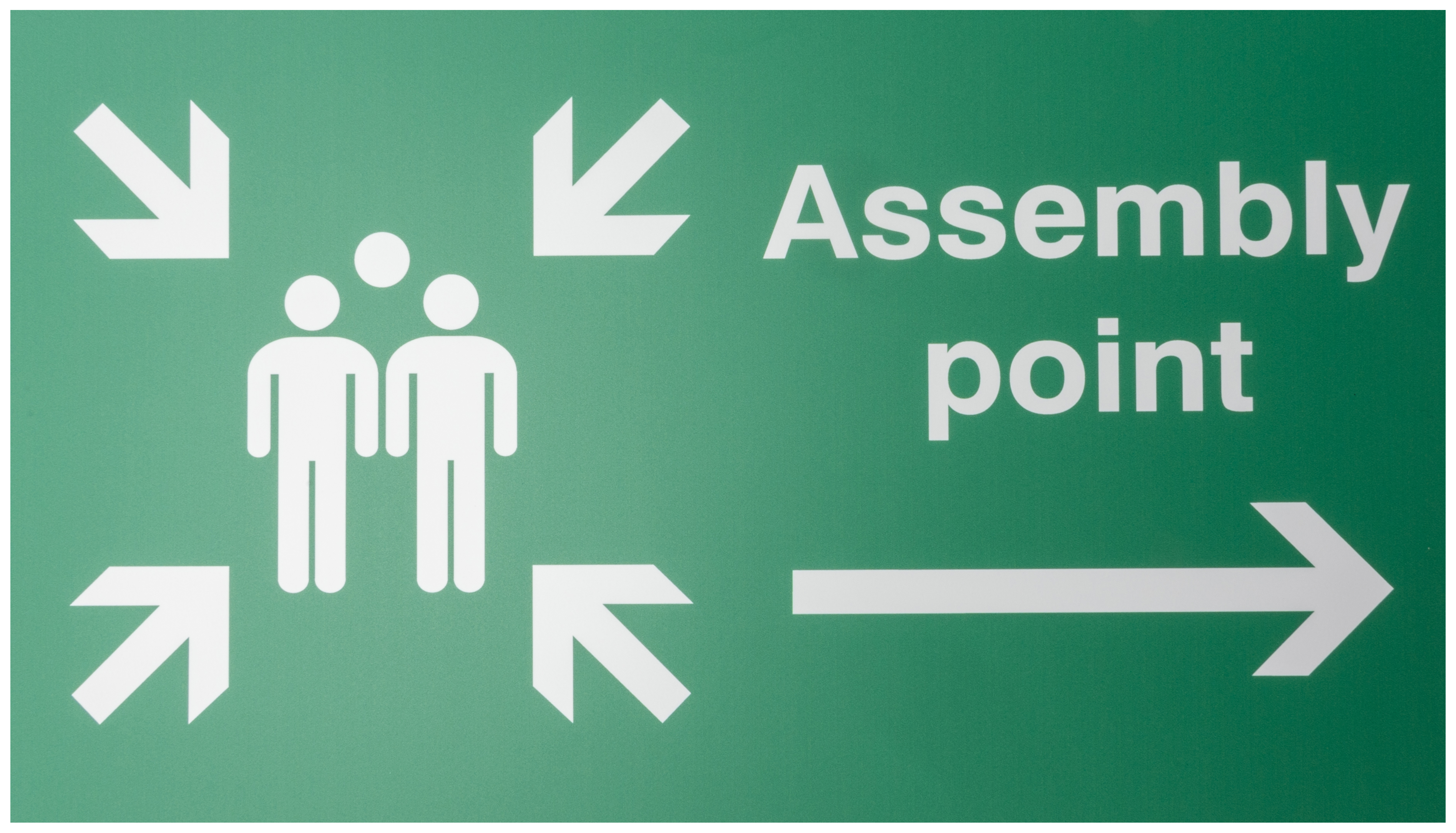 RS PRO Polypropylene Sign Assembly Point Sign With English Text