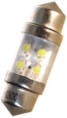 JKL Components LED Car Bulb, White, Festoon shape