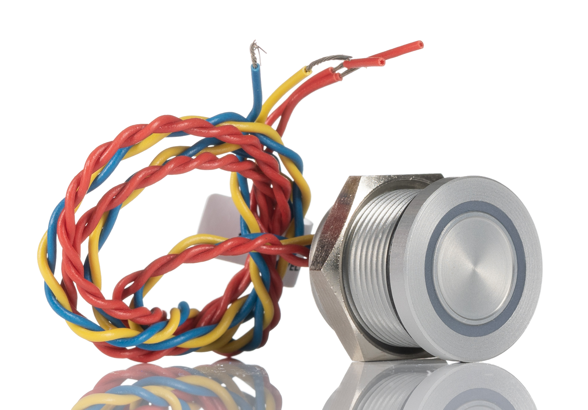 APEM Illuminated Piezo Switch, Momentary, Pulse, SPST, IP68, Flying Lead, 200 mA @ 24 V dc, -40 → +75°C