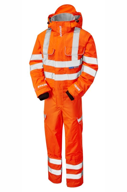 PULSAR Orange Reusable Hi Vis Overalls, 3XL