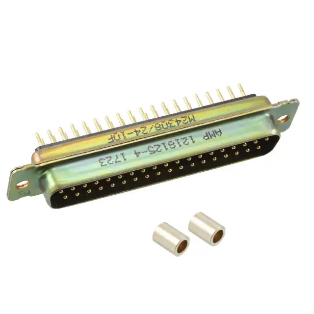 Amphenol India M24308 37 Way Panel Mount D-sub Connector Plug, 2.77mm Pitch, with 4-40 Screw Locks