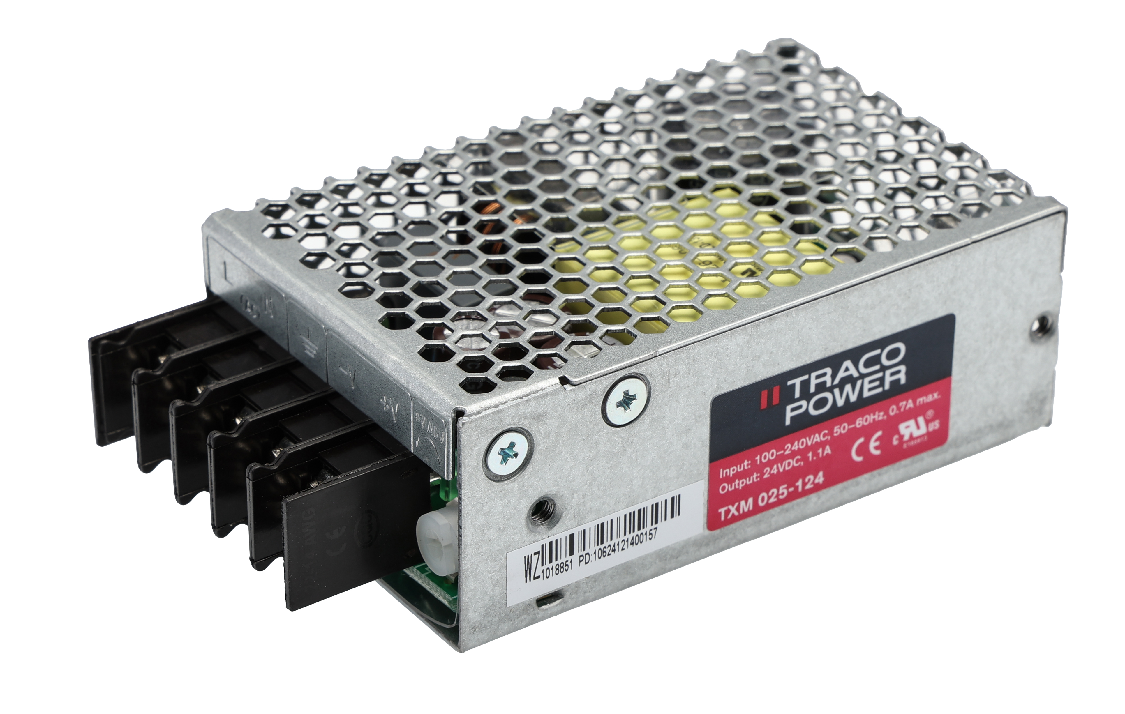 TRACOPOWER Switching Power Supply, TXM 025-124, 24V dc, 1.1A, 25W, 1 Output, 85 → 264 V ac, 120 → 375 V
