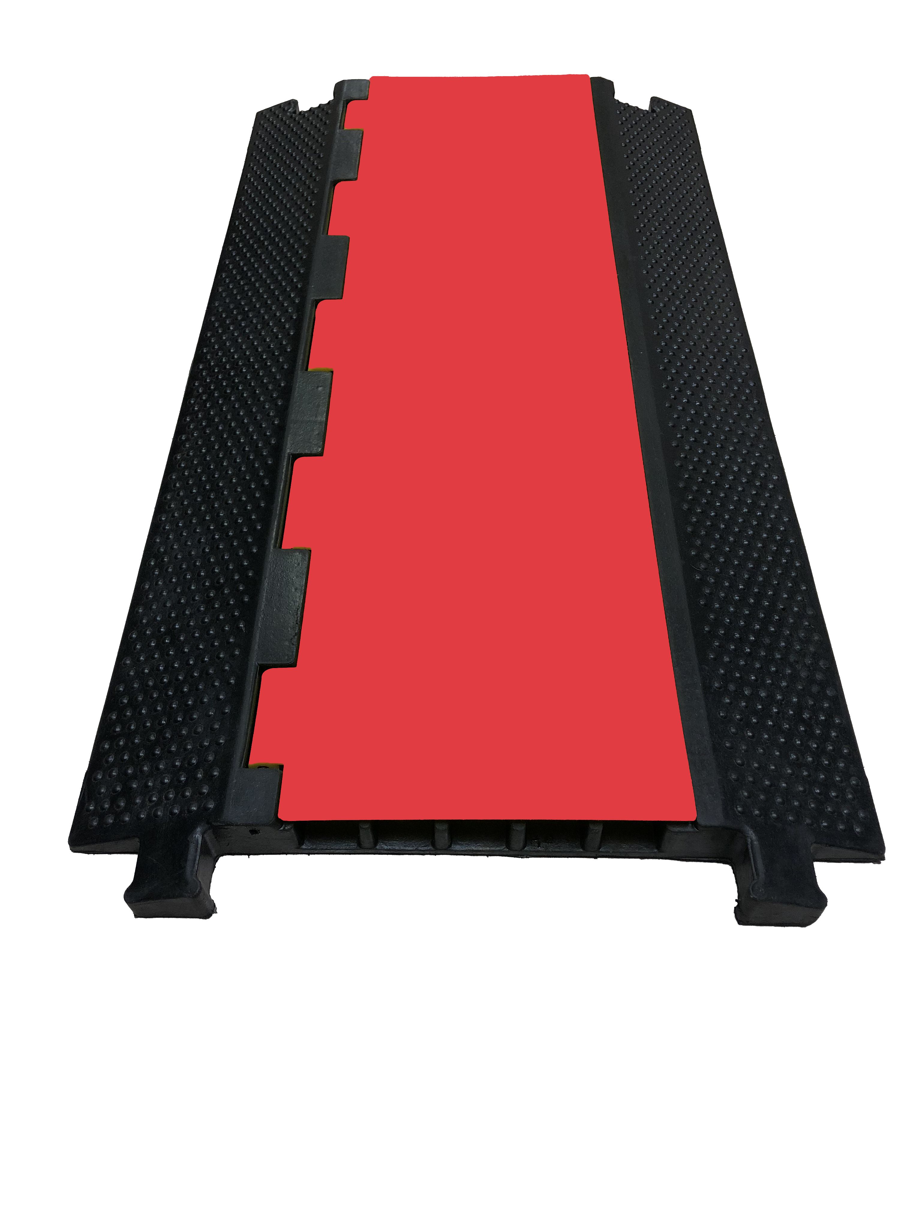 RS PRO 1m Black, Red Cable Cover in Rubber