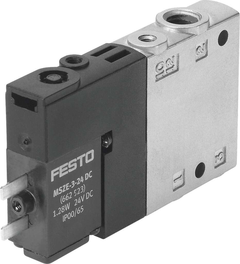 Festo 3/2 Solenoid Pilot Valve - Electrical M7 CPE Series 24V dc, 196915