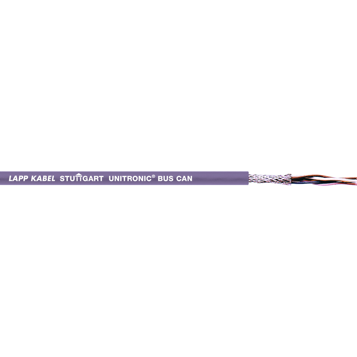 Lapp UNITRONIC BUS Control Cable, 2 Cores, 0.5 mm² CSA 20, Screened, 100 m, Purple Polyvinyl Chloride Sheath