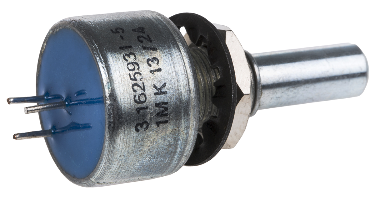 TE Connectivity M 1MΩ Rotary Potentiometer 1-Gang Panel Mount, 404802692042