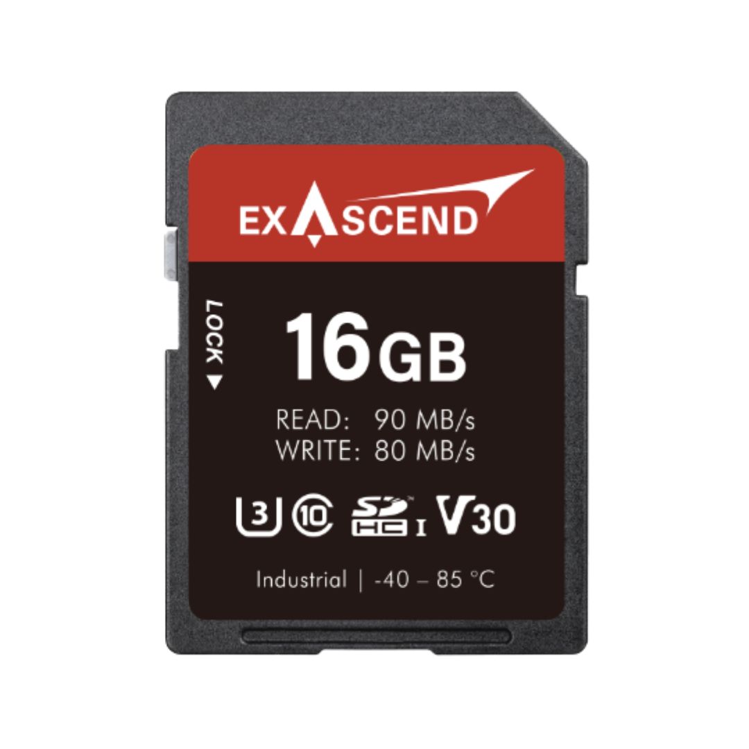Exascend 16 GB Industrial SDHC SD Card, Class 10, UHS-1 (U3), V30