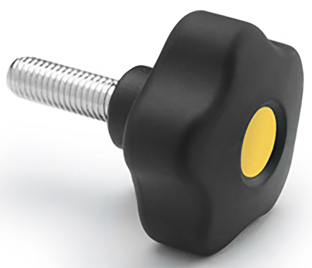 Elesa 169903-C9 Black Hex Clamping Knob, M6, Threaded Stud