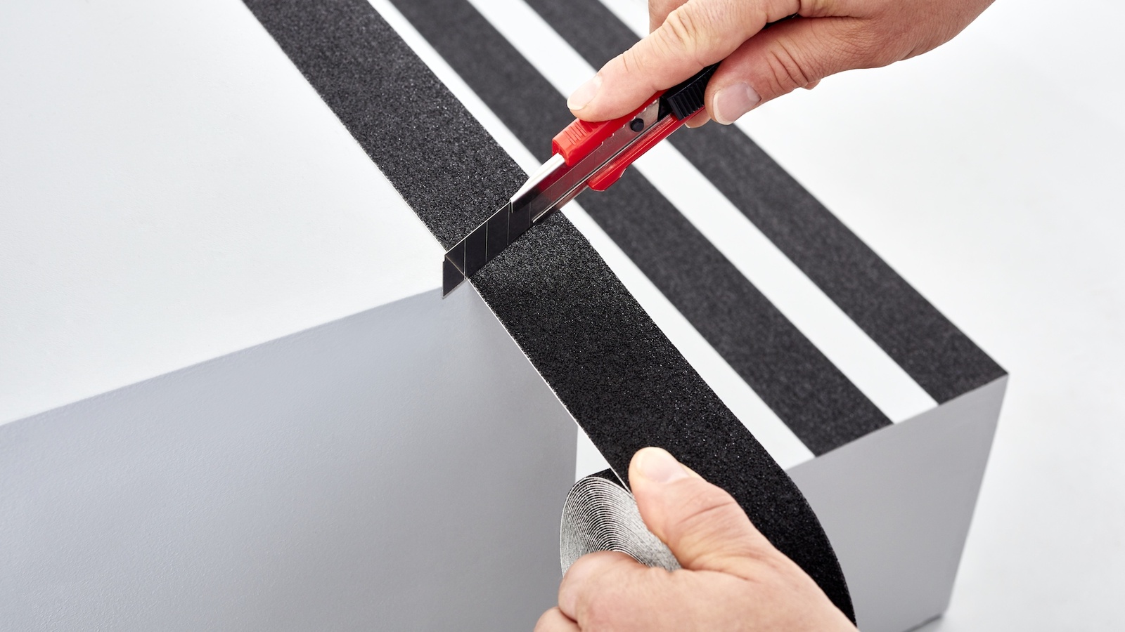 Tesa 60954 Black, Yellow PVC Film 18m Adhesive Anti-slip Tape, 1.365mm Thickness