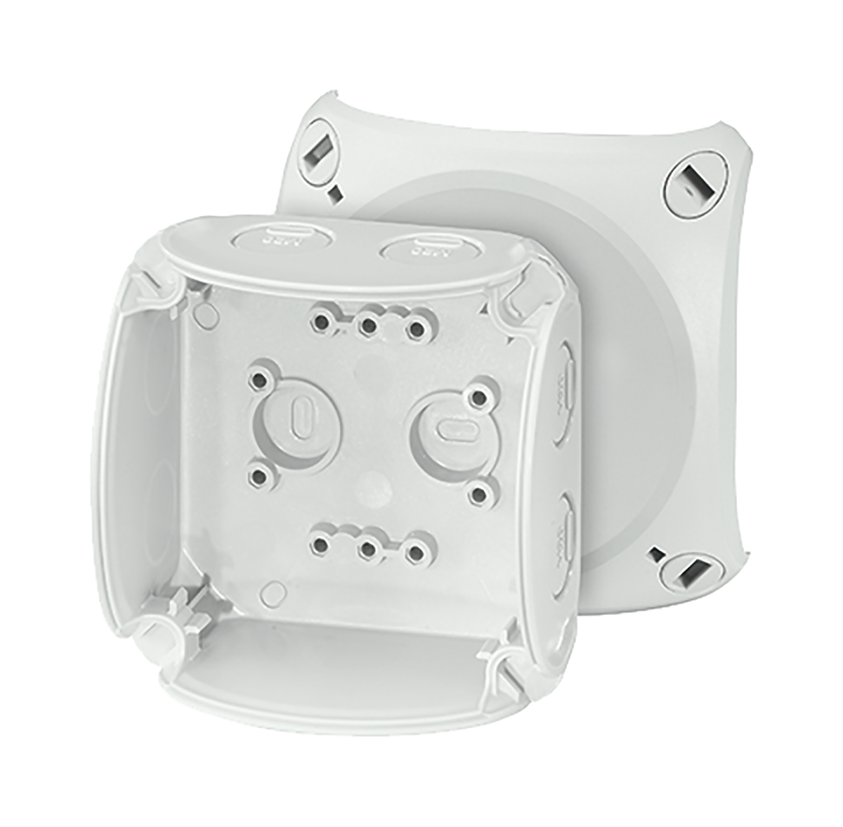 HENSEL ENYCASE DK Series Grey Polycarbonate Junction Box, 93 x 93 x 62mm