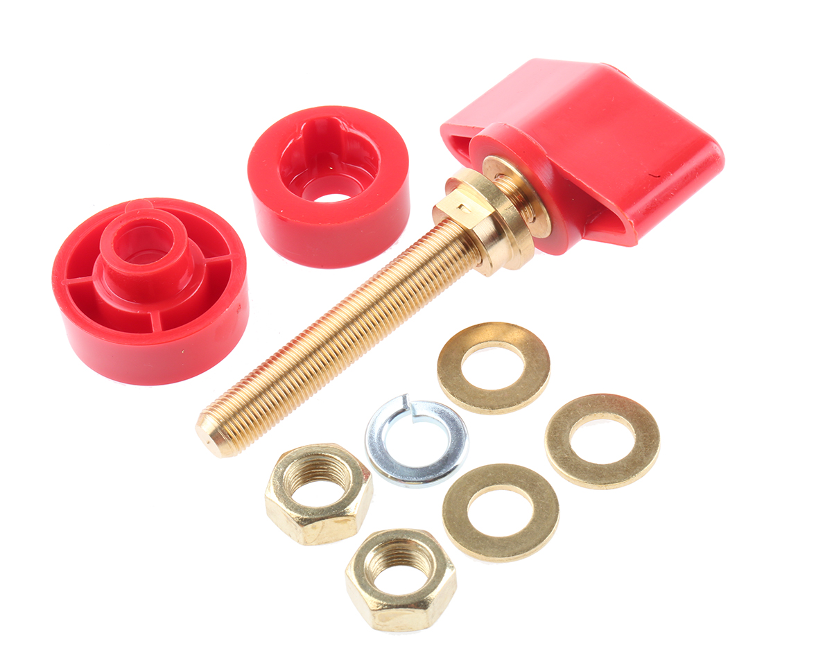 Schutzinger 4mm Red Terminal Post, 1kV, 100A, M8 x 0.75 Thread