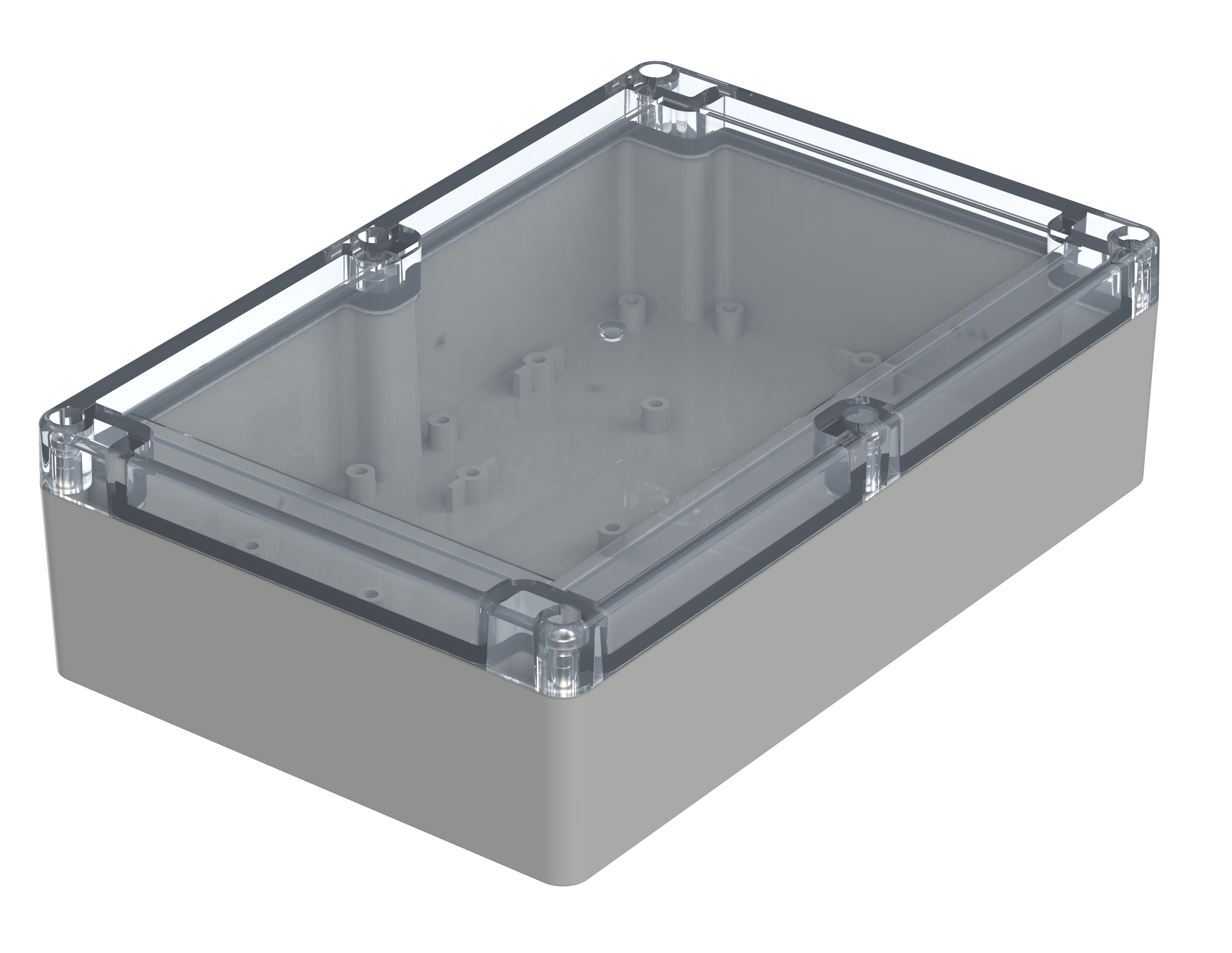 Bopla Euromas X Series Light Grey Polycarbonate Enclosure, IP66, IP68, IK07, Clear Lid, 209.7 x 139.8 x 60mm