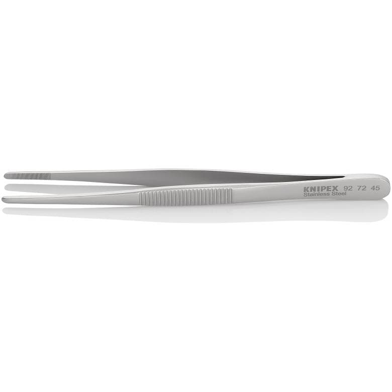 Knipex 145 mm, Stainless Steel, Serrated, Tweezer