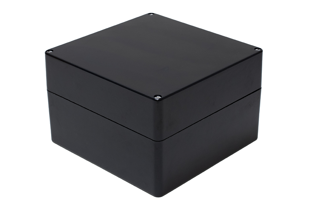 Hammond 1590ZGRPBK Series Black Fibreglass Reinforced Polyester Enclosure, IP66, 255 x 251 x 161mm