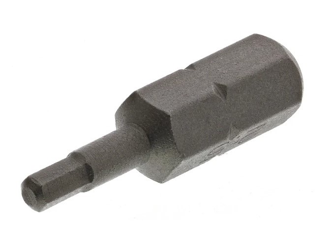 RS PRO Hexagon Screwdriver Bit, 2.5mm Tip, 1/4 in Drive, 25mm Overall