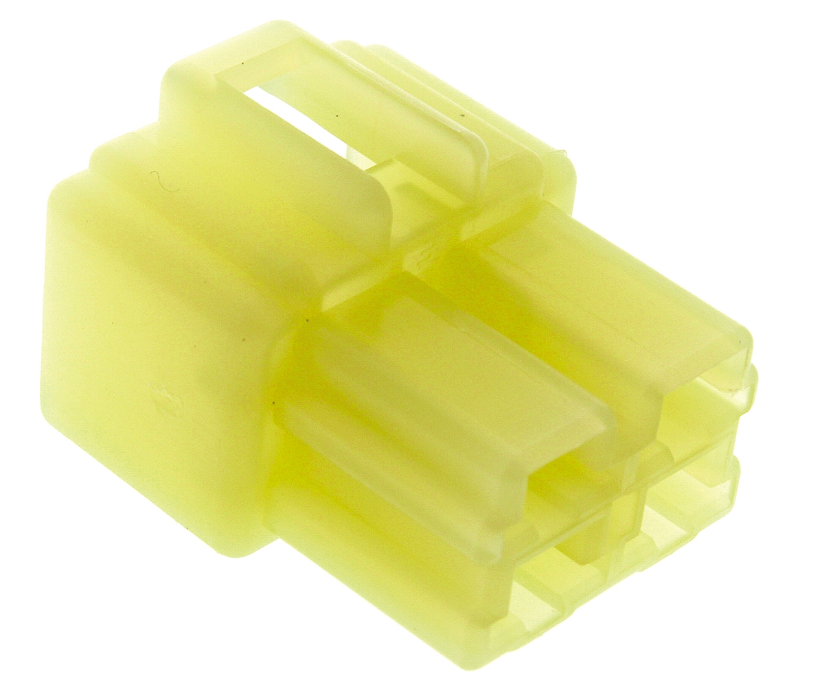 TE Connectivity, FASTON .250 4 Way Nylon Crimp Terminal Housing, Natural