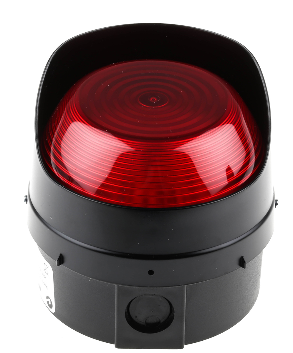 Moflash LED TL Series Red Steady Beacon, 20 → 30 V ac/dc, Surface Mount, Wall Mount, LED Bulb, IP65
