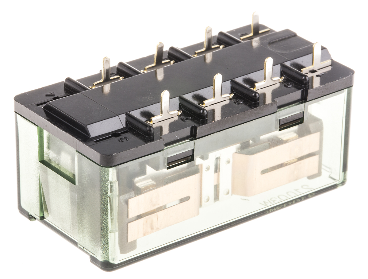 Panasonic DPDT Non-Latching Relay PCB Mount, 12V dc Coil, 15 A