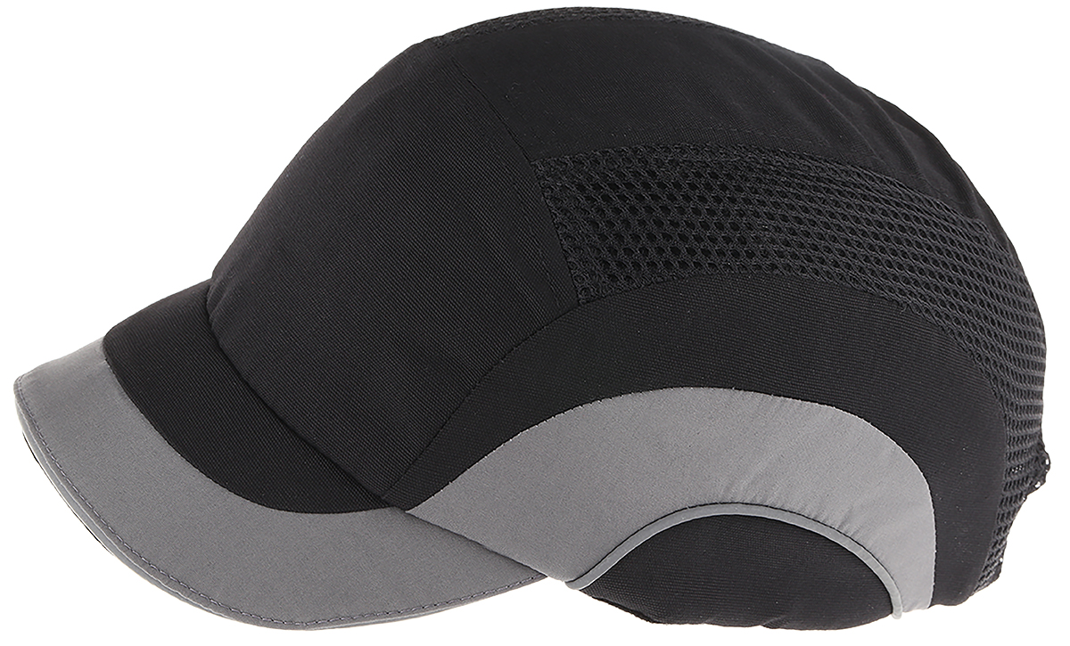 JSP Black Short Peaked Safety Cap, HDPE Protective Material
