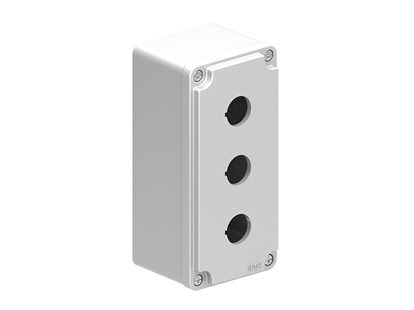 Lovato Grey Aluminium Alloy LPZM Empty Control Station - 3 Hole 22mm Diameter
