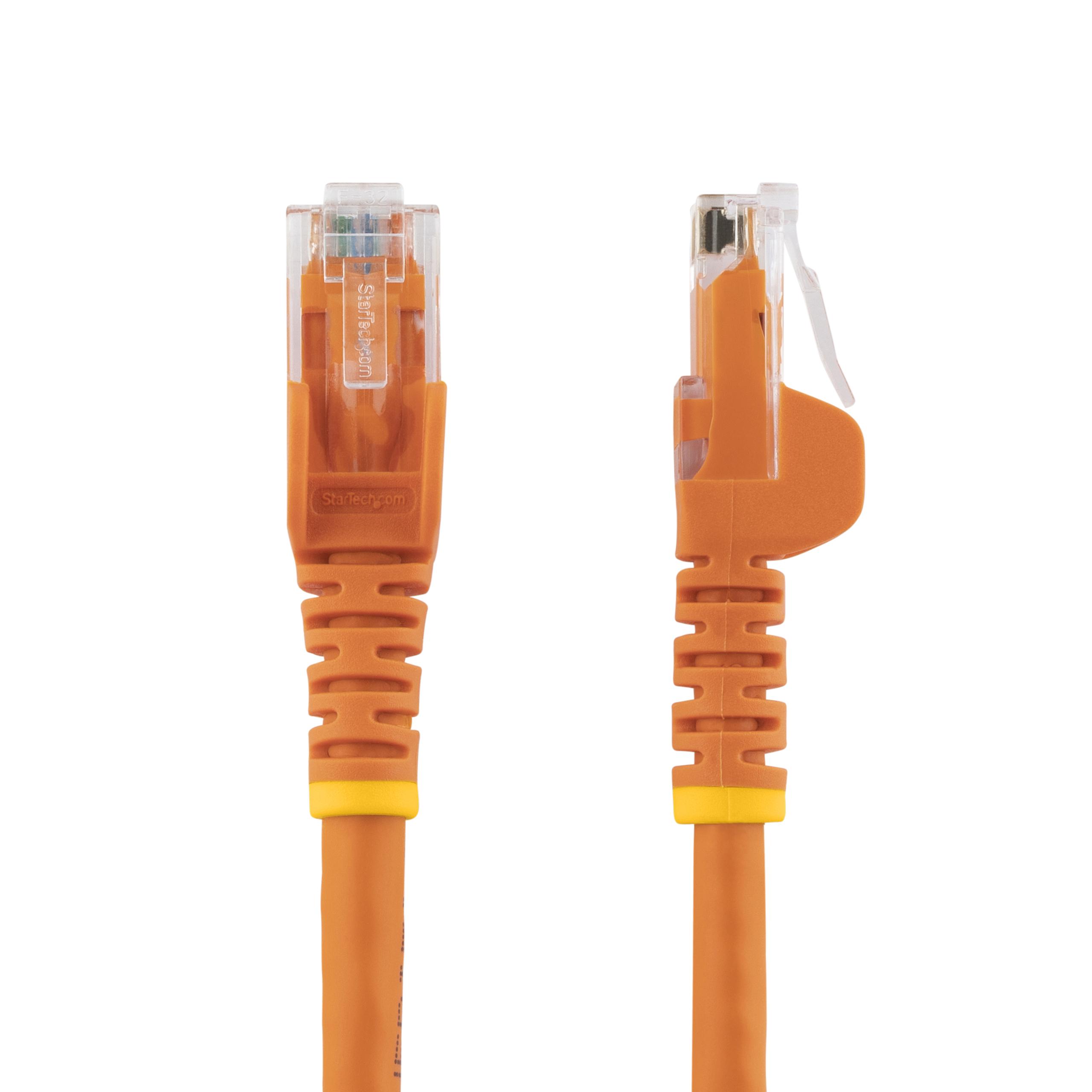 StarTech.com, 1.5m Cat6, Orange RJ45 to Male RJ45 Male, U/UTP Unshielded, Terminated PVC Sheath