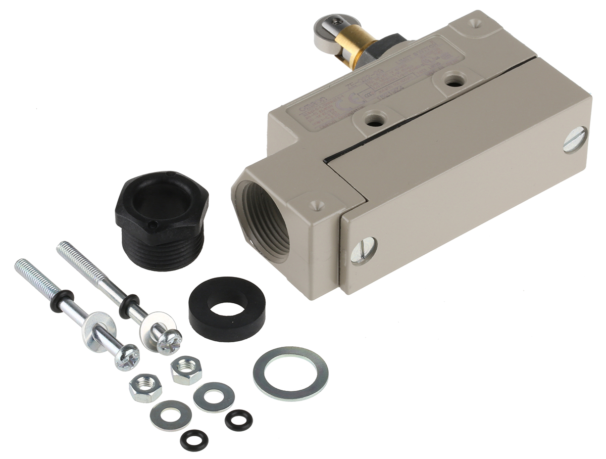 Omron ZE Series Plunger Limit Switch, NO/NC, IP65, SPDT, 480V ac Max, 15A Max