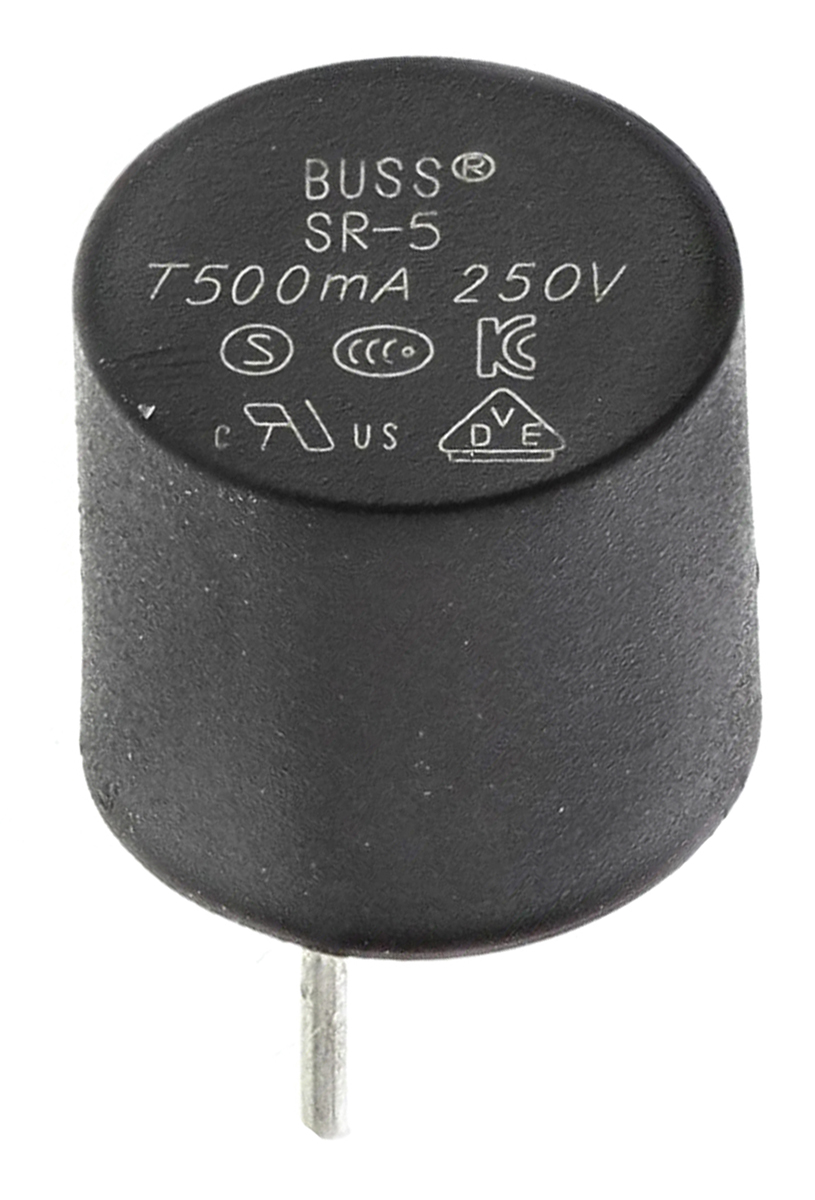 Eaton Bussmann Series PC Board Non Resettable Fuse, Radial 500mA, 250V ac