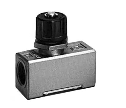 SMC AS Series Threaded Flow Regulator, R 1/2 Male Inlet Port x R 1/2 Male Outlet Port