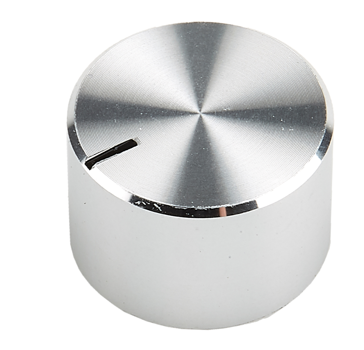 RS PRO 18mm Silver Potentiometer Knob for 6.4mm Shaft Splined