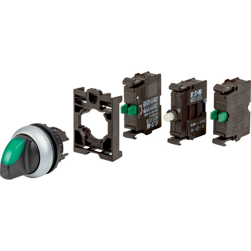 Eaton Toggle Selector Switch - (2 NO) 22.5mm Cutout Diameter, Illuminated 3 Positions