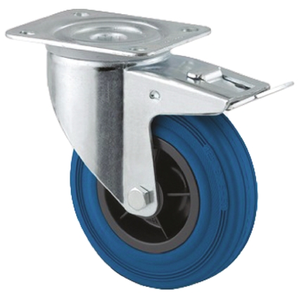 Tente Braked Swivel Castor Wheel, 70kg Capacity, 80mm Wheel