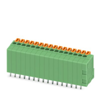 Phoenix Contact PCB Terminal Block, 16-Contact, 2.54mm Pitch, Wave Soldering, 1-Row, Push In Spring Termination