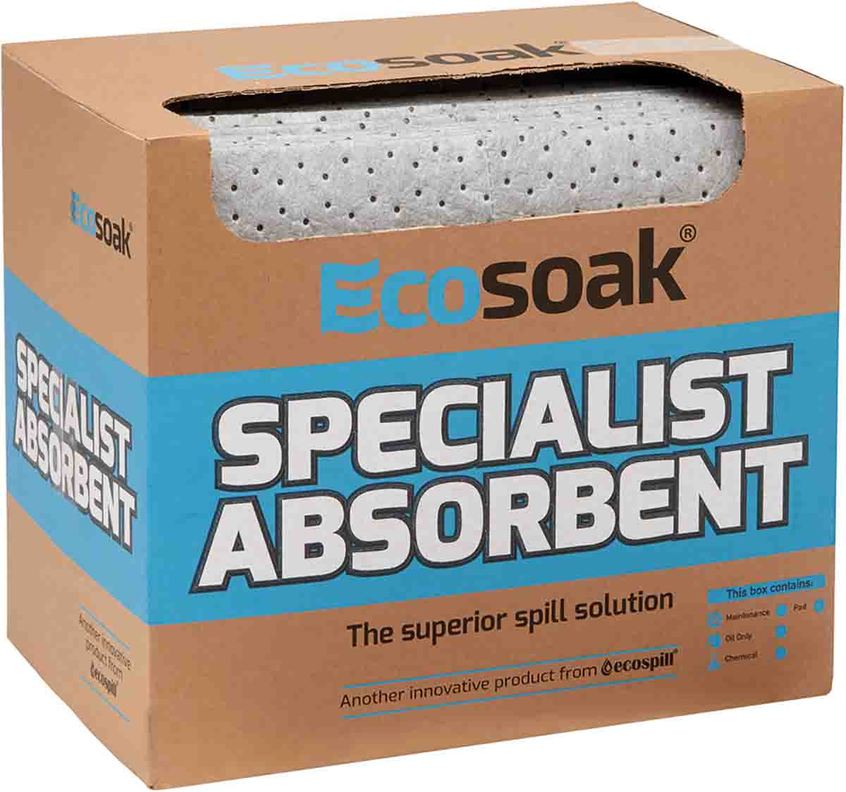 Ecospill Ltd Spill Absorbent Pad for Maintenance Use, 70 L Capacity, 1 per Pack