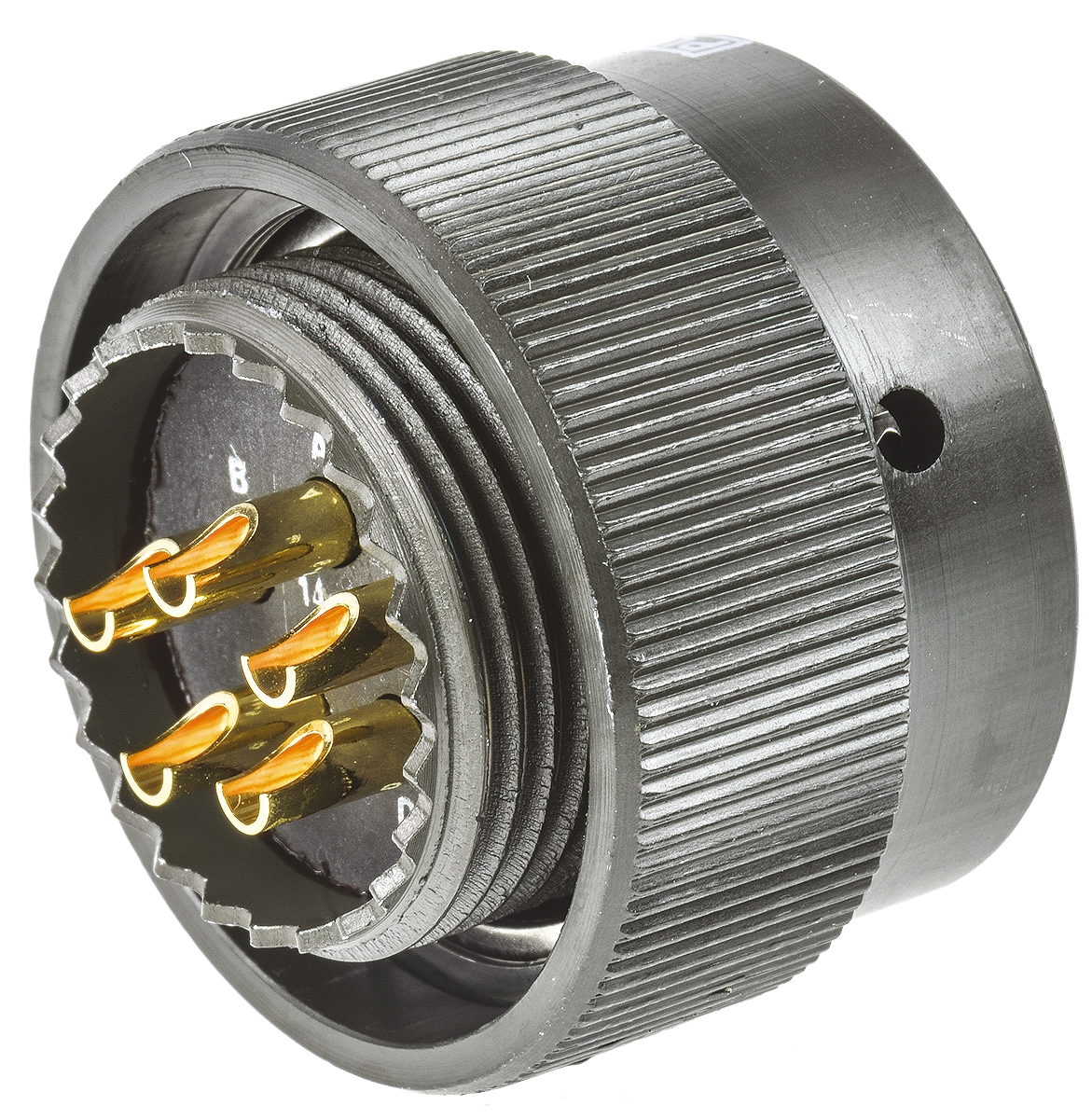 Amphenol Limited, 62GB 5 Way Cable Mount MIL Spec Circular Connector Plug, Pin Contacts,Shell Size 14, Bayonet