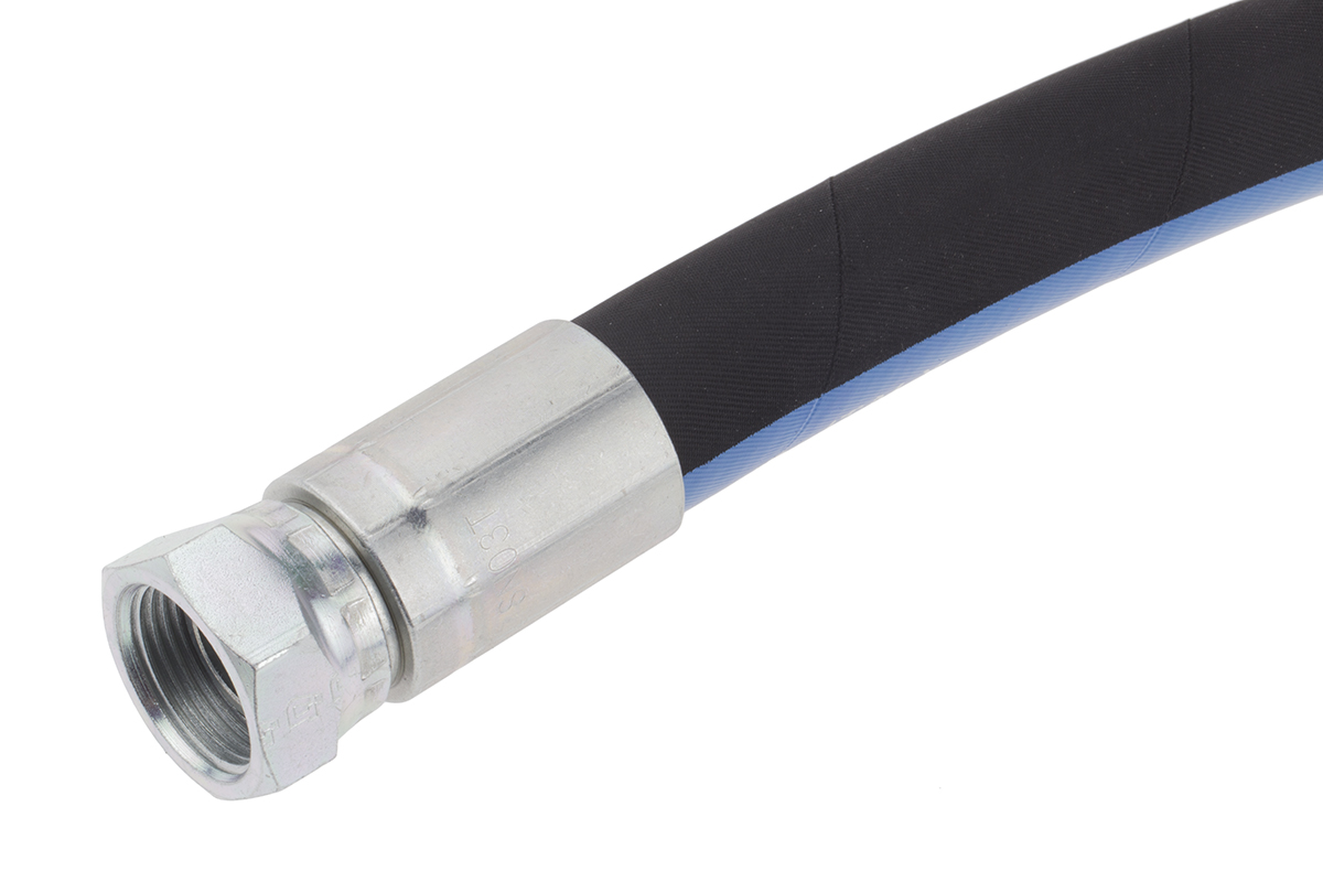 RS PRO 754mm Synthetic Rubber Hydraulic Hose Assembly, 215bar Max Pressure