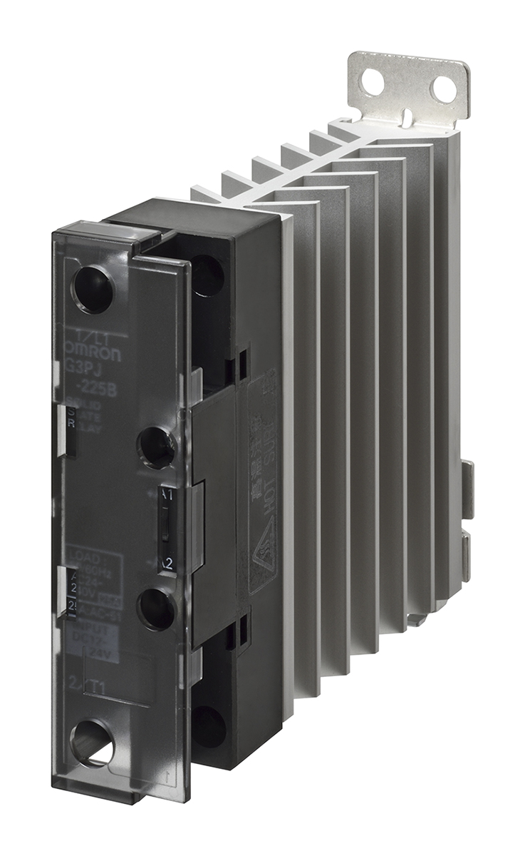 Omron G3PJ Series Solid State Relay, 15 A Load, DIN Rail Mount, 528 V ac Load, 24 V dc Control