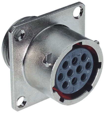 Souriau Sunbank by Eaton, UTO 6 Way Wall Mount MIL Spec Circular Connector Receptacle, Socket Contacts,Shell Size 10,