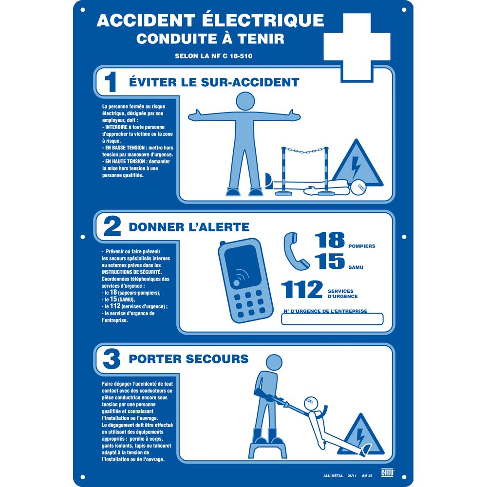 Catu Electrical Safety Wall Chart (French)