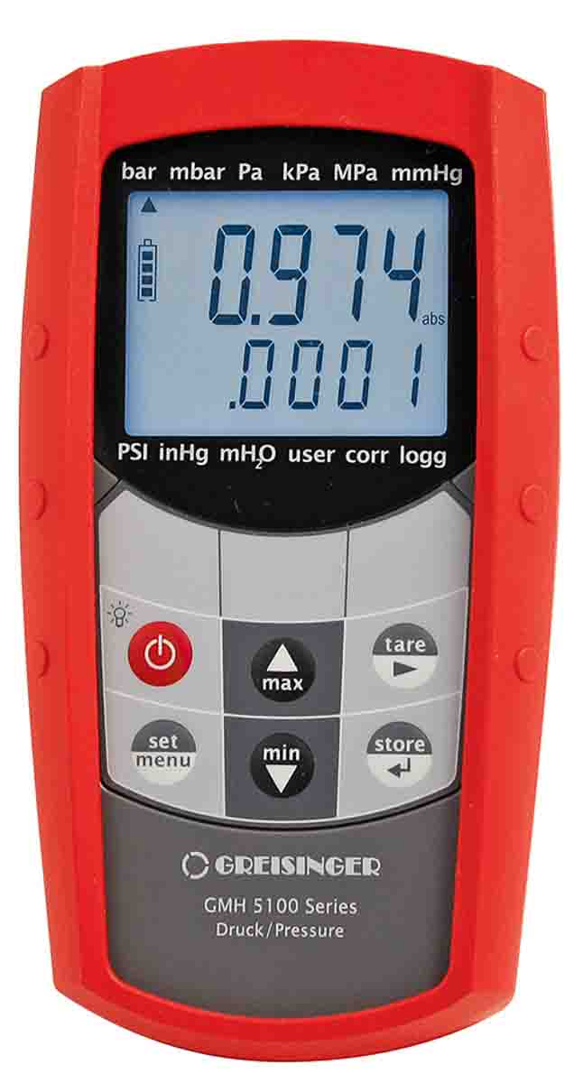 RS PRO RS MH 5130 + RS GMSD 350 MR Manometer With 1 Pressure Port/s, Max Pressure Measurement 0.35bar With RS