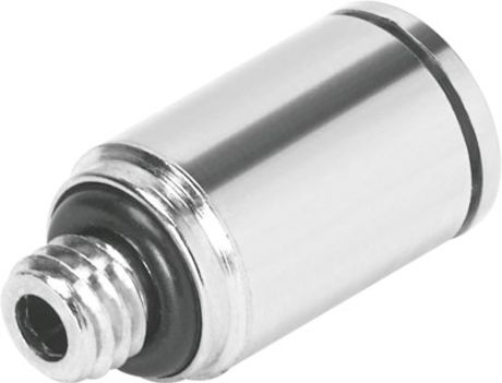 Festo Straight Threaded Adaptor, M5 Male to Push In 4 mm, Threaded-to-Tube Connection Style, 558657