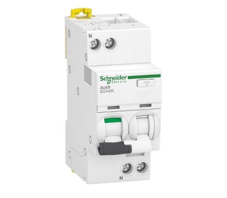 Schneider Electric RCBO, 16A Current Rating, 1P+N Poles, 300mA Trip Sensitivity, Type C, Acti9 Range