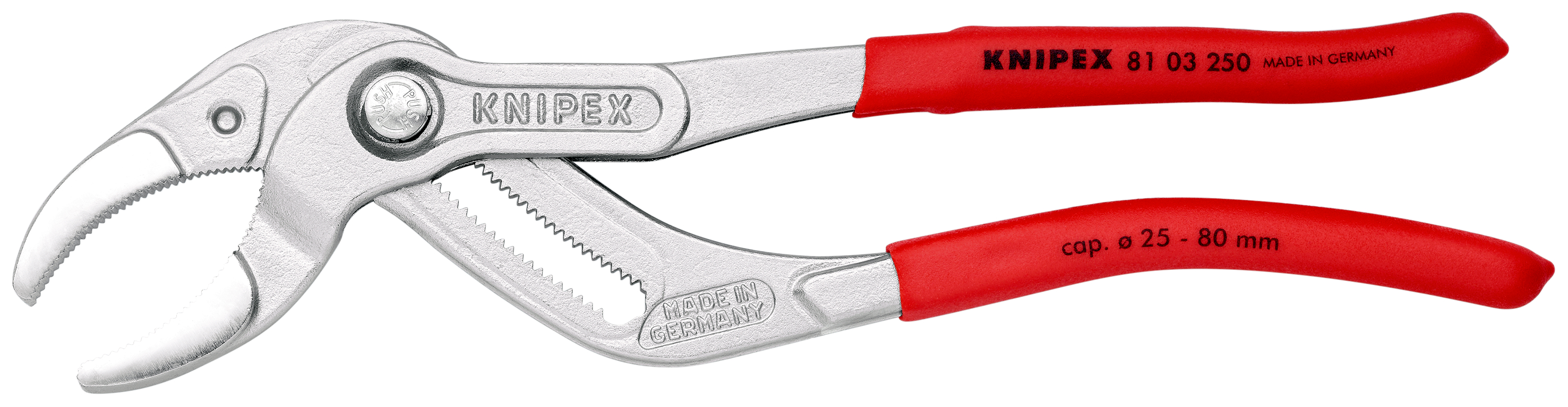 Knipex 81 03 SpeedGrip Water Pump Pliers, 250 mm Overall, Angled Tip