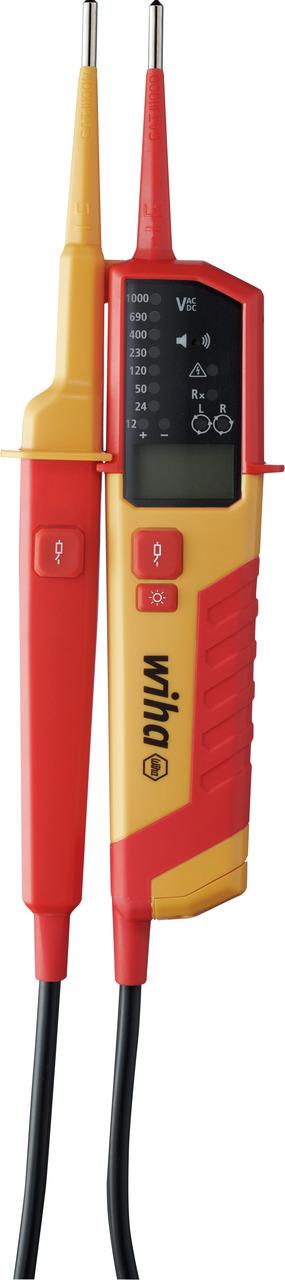 Wiha, LCD Voltage tester, 1000V ac, Continuity Check, CAT III 1000 V, CAT IV 600 V