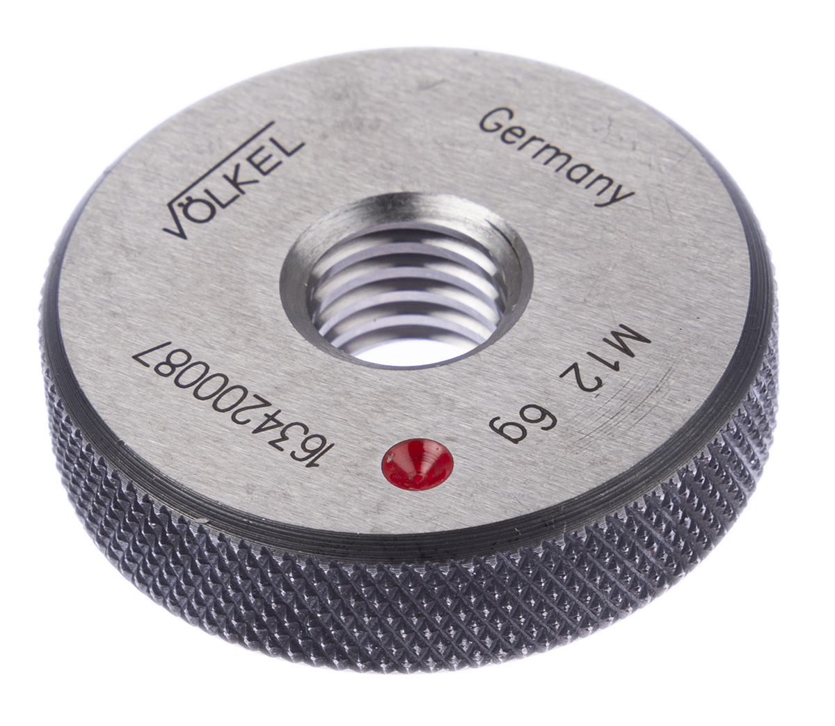Volkel M12 x 1.75 Ring Thread Gauge Ring Gauge, 1.75mm Pitch Diameter